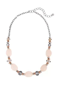 Short Chunky Rose Bead Necklace 