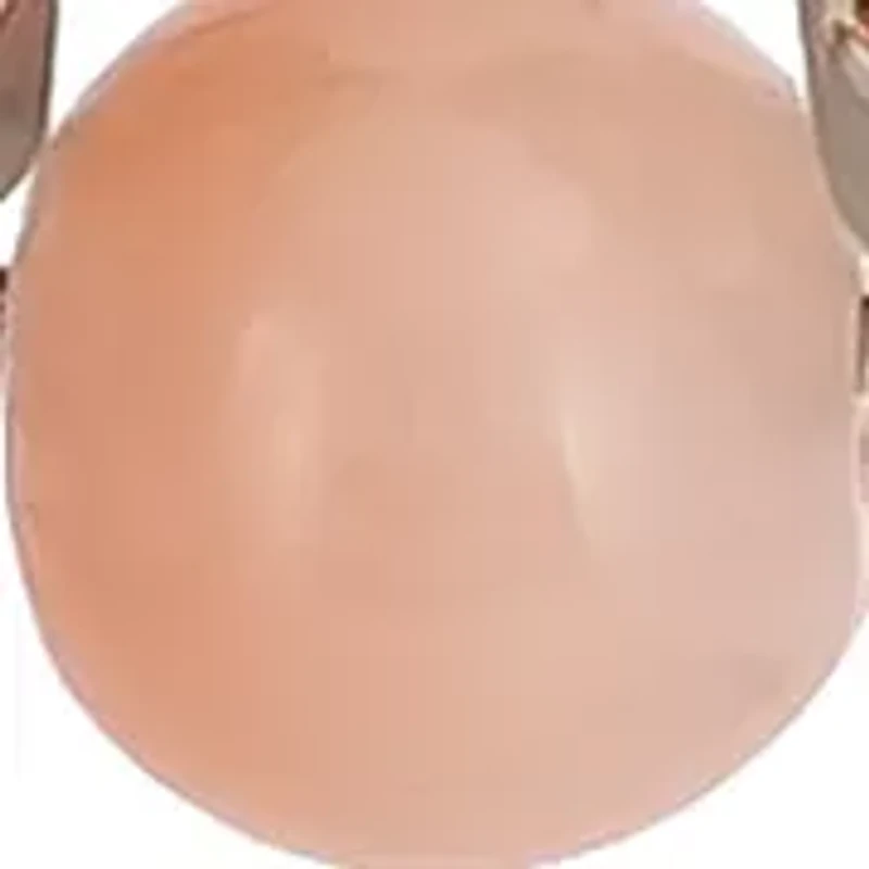 Rose Beaded Chain Hoop Earrings