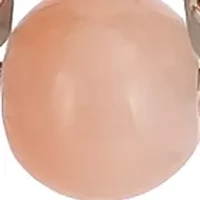 Rose Beaded Chain Hoop Earrings 