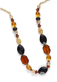 Brown Multi Beaded Necklace