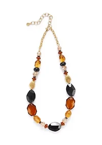 Brown Multi Beaded Necklace