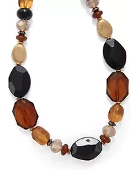 Brown Multi Beaded Necklace