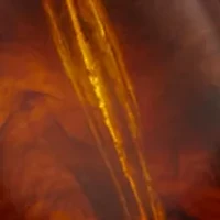 Brown Orbital Drop Earrings