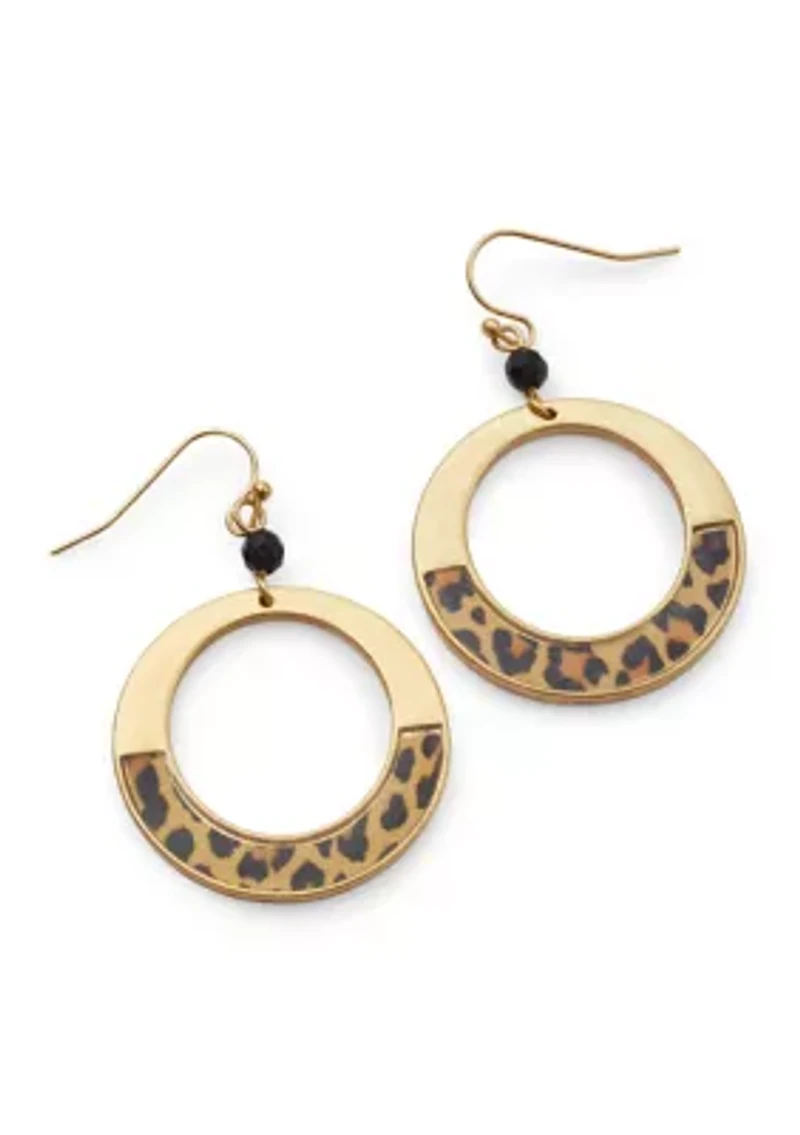 Animal Print Drop Earrings
