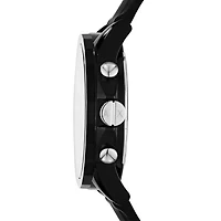 Chronograph Black Silicone Watch
