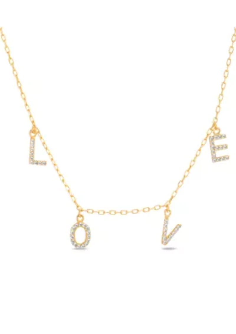 Cubic Zirconia Love Necklace