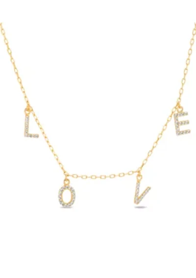 Cubic Zirconia Love Necklace