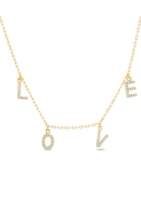 Cubic Zirconia Love Necklace