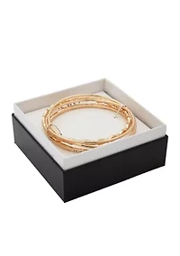 Crystal Bangle Bracelets Set