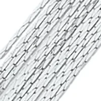 Silver Tone Chain Multi Row Toggle Bracelet