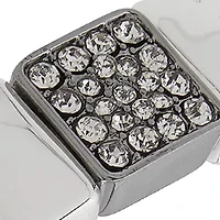 Tri Tone Pave Stretch Bracelet