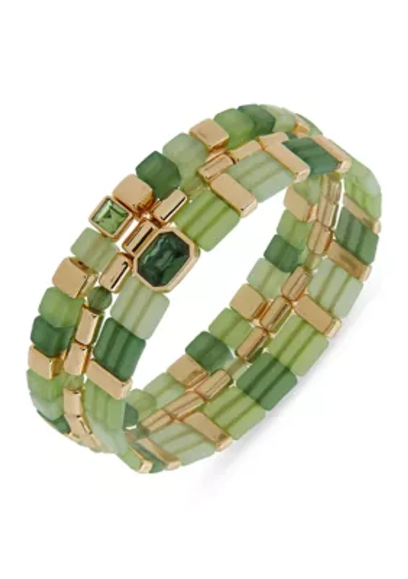 Multi Beaded Stretch Bracelet Set