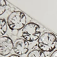 Silver Tone Crystal Heart Popcorn Stretch Bracelet