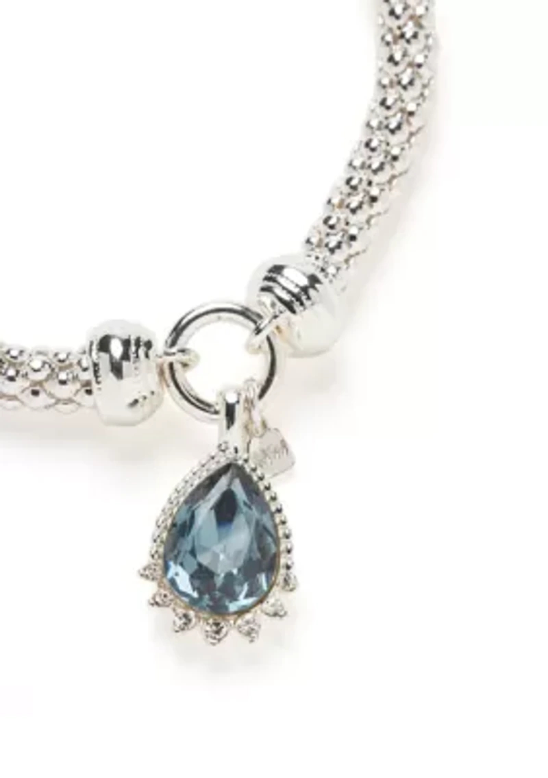 Pear Stone Popcorn Stretch Bracelet