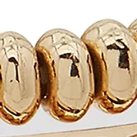 Gold Tone Crystal Charm Stretch Bracelet Set