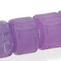 Silver Tone Purple Pave Cross Stretch Bracelet Set