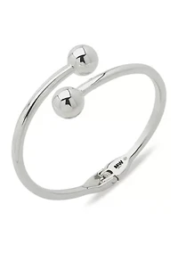 Silver Tone Sphere Cuff Bracelet