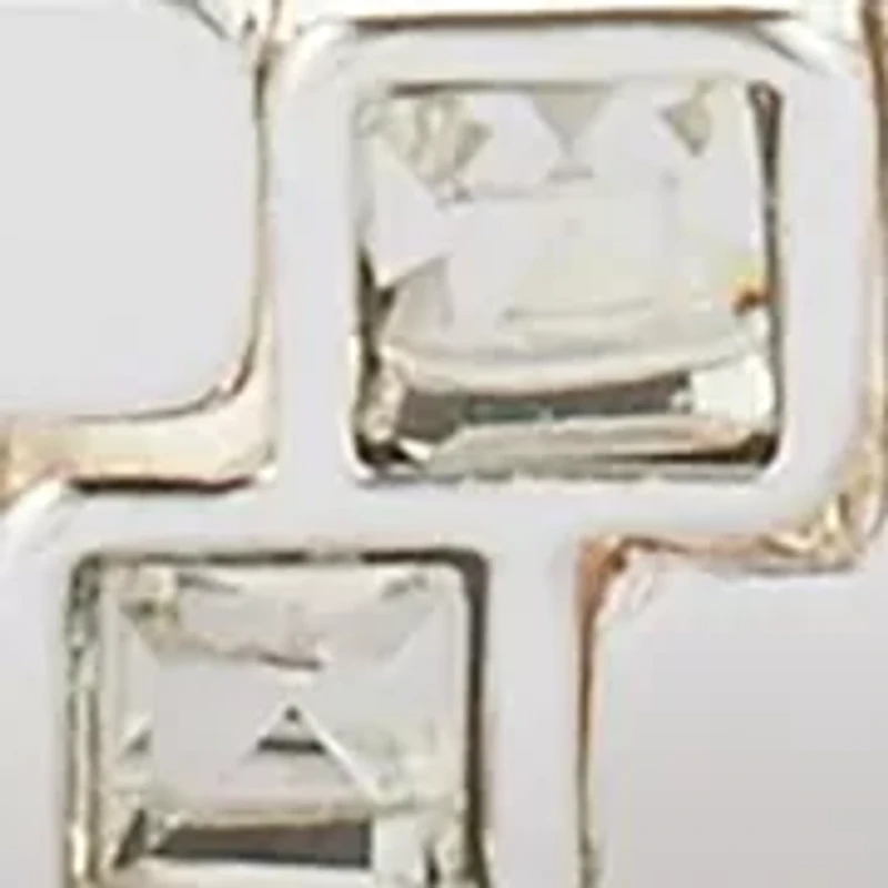 Silver Tone Crystal Stretch Bracelet