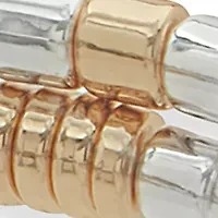 Tri Tone Crystal 2 Row Butterfly Stretch Bracelet Set