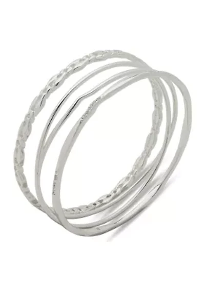 Crystal Bangle Bracelets Set