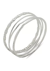 Crystal Bangle Bracelets Set