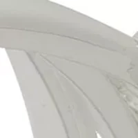Silver Tone Crystal 3 Row Bangle Bracelet Set