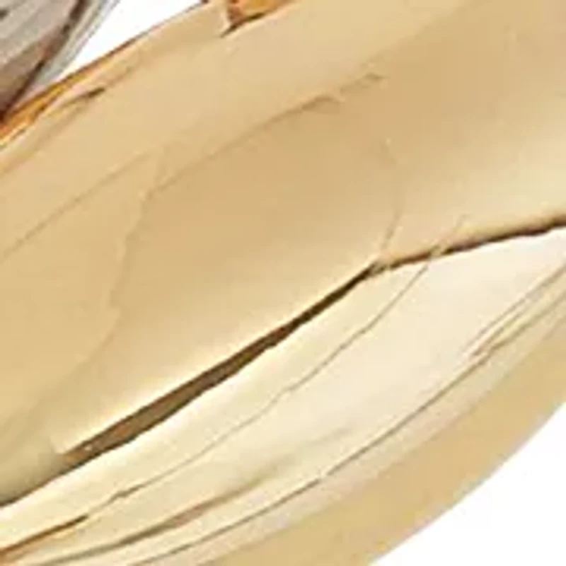 Tri Tone 3 Row Oval Stretch Bracelet Set