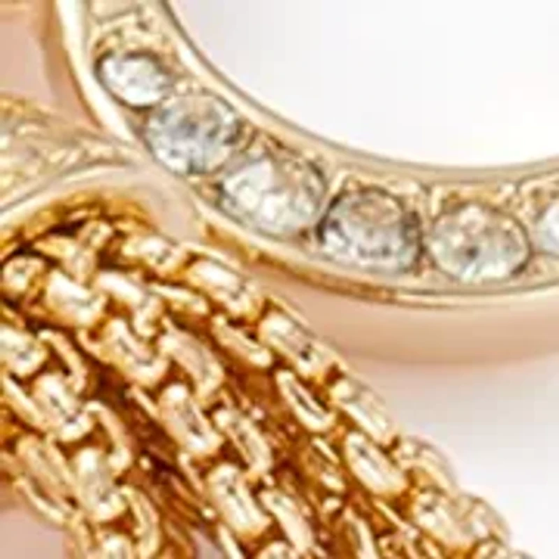 Gold Tone Charm Stretch Bracelet