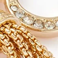 Gold Tone Charm Stretch Bracelet