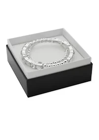 Crystal Baguette Stretch Bracelet Set