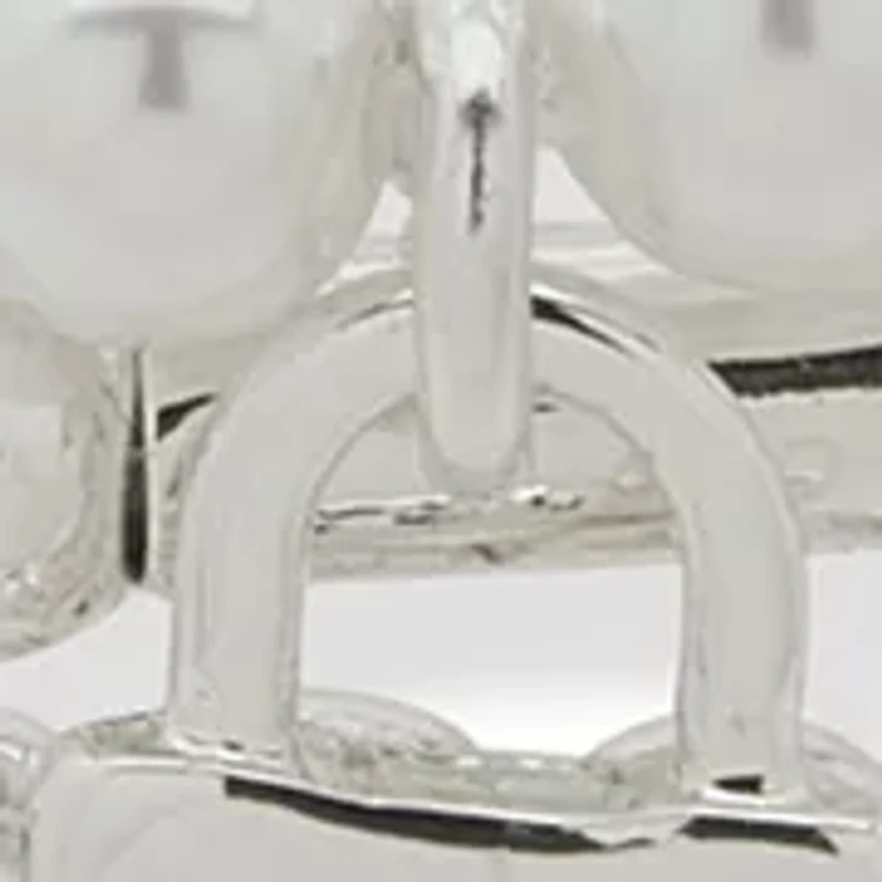 Three Silver Tone Pearl Stretch Bracelets