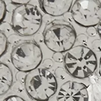 Silver Tone Crystal Puffy Heart Stretch Bracelet