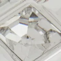 Tri-Tone Square Stone Stretch Bracelet Set