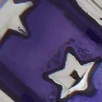 Silver Tone Purple Star Rondelle Stretch Bracelet