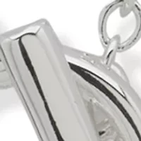 Silver Tone Crystal Faith Necklace and Earring Set