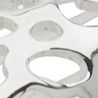 Silver Tone Leopard Stretch Bracelet