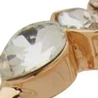 Gold-Tone Crystal Bangle Set