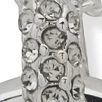 Silver Tone Crystal Necklace Earring Set 