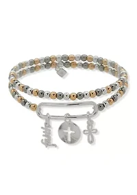 Multi Cross Charm Bracelet Set