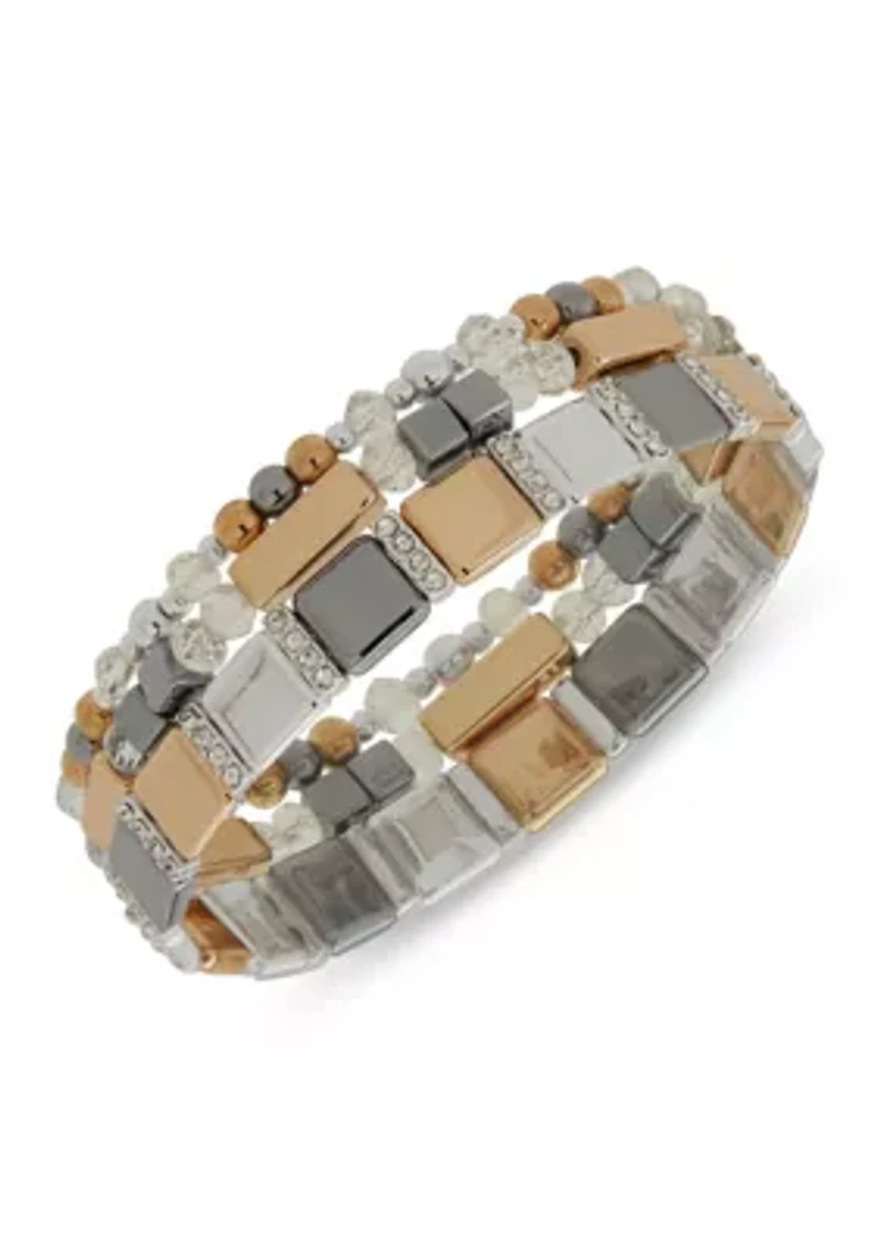 Crystal Beaded Tri Tone Stretch Box Set