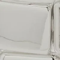 Silver Crystal Tile Stretch Bracelet Set