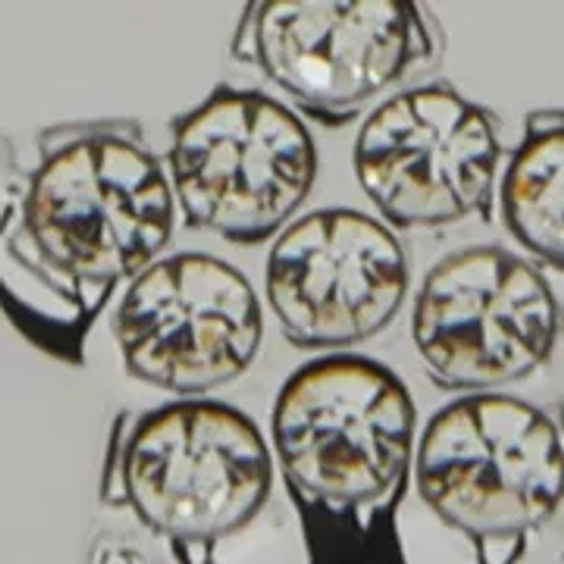 Silver Tone Star Necklace and Earring Set