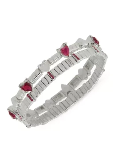 Heart Stretch Bracelet Set