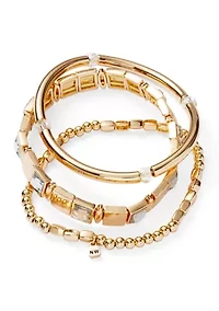 Crystal Trio Stretch Bracelet Set 