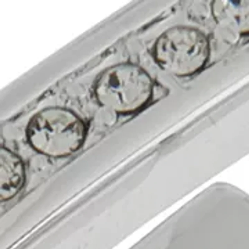 Silver Tone Rectangle Stretch Bracelet Set Box