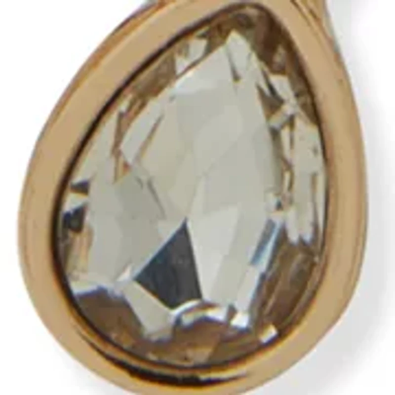 Gold Tone Crystal Stretch Bracelet