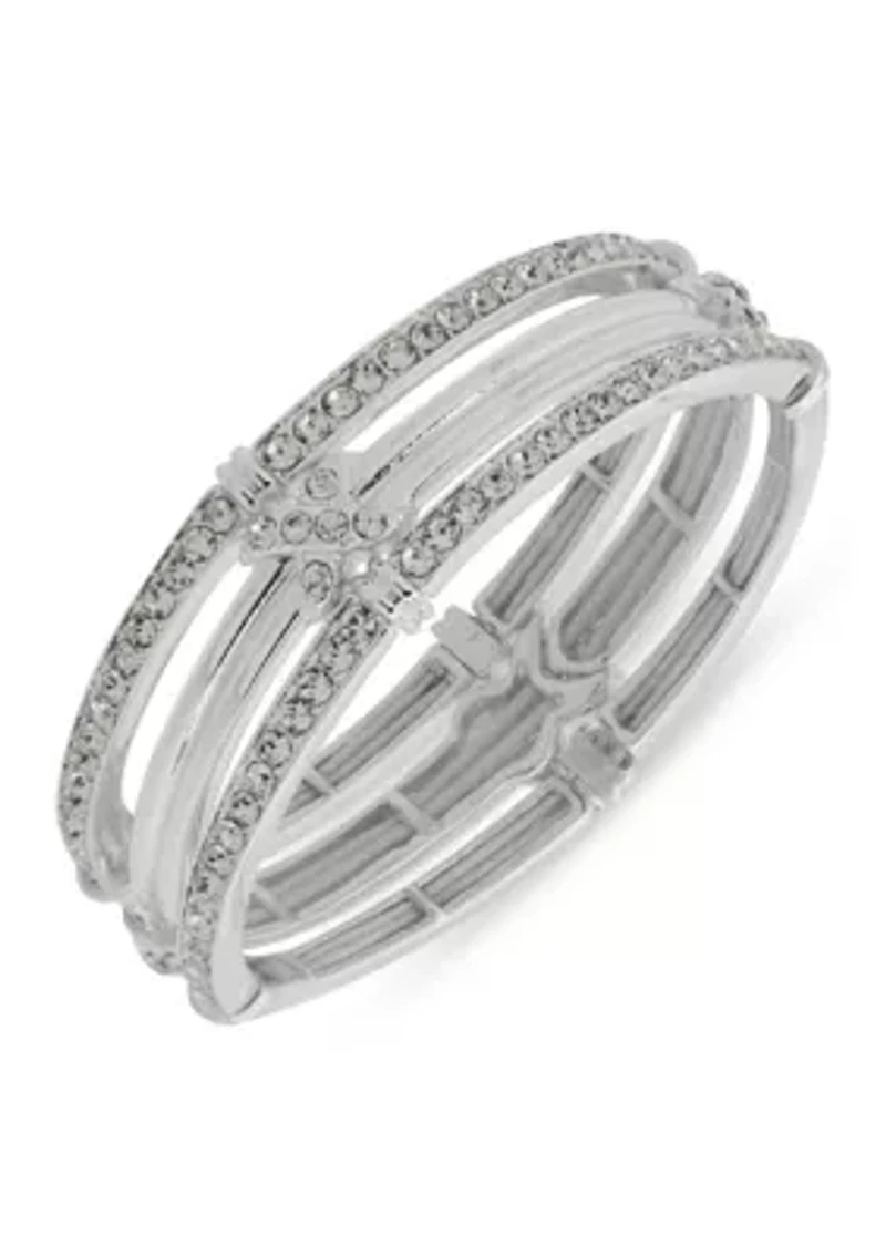 Pavé Crystal Stretch Bracelet Set