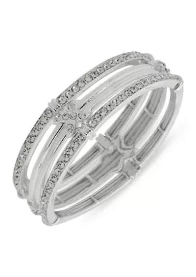Pavé Crystal Stretch Bracelet Set