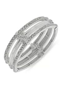 Pavé Crystal Stretch Bracelet Set