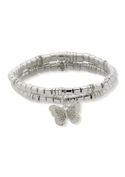  Butterfly Crystal Stretch Bracelet 